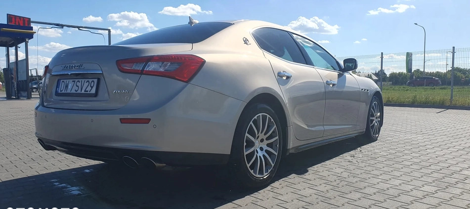 Maserati Ghibli cena 89000 przebieg: 177000, rok produkcji 2014 z Wrocław małe 92